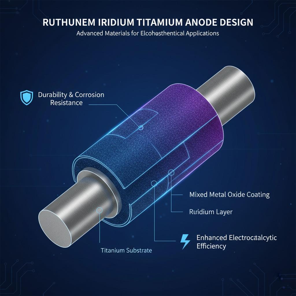 ruthenium iridium titanium anode