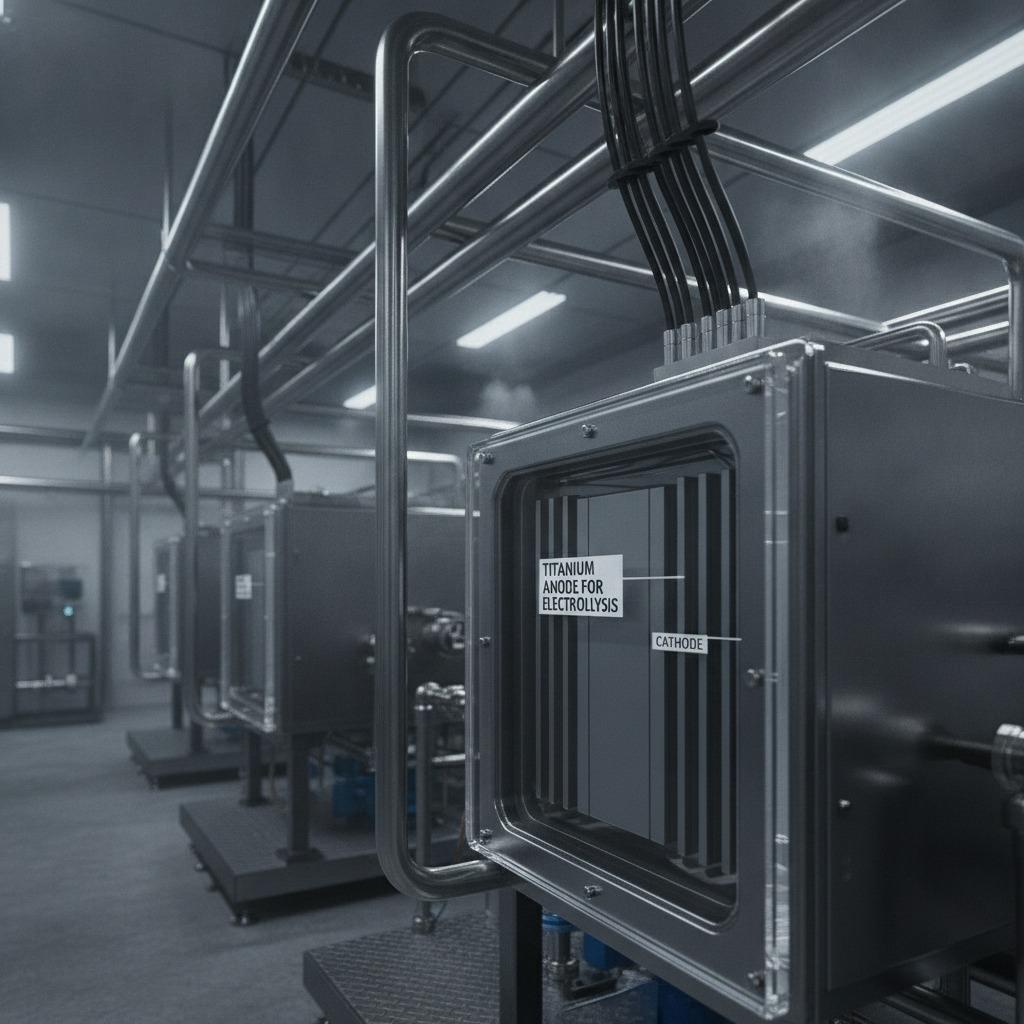 titanium anode for electrolysis